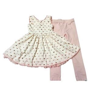 Love & Grow Fall Candyland Tunic Set and Autumn Rose Leggings Size 7